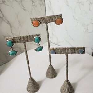 SET OF 3 Resin Pierced Earrings Variety